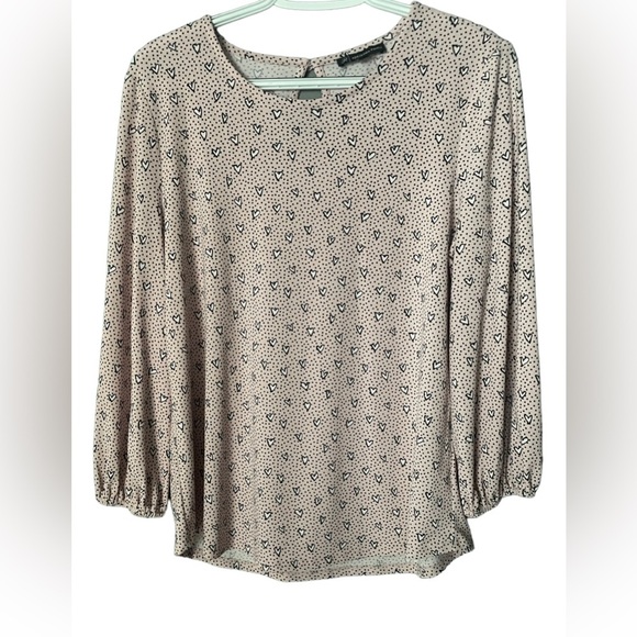 Adrianna Papell Pink Heart Keyhole Back Valentine Women’s Top M | Color: Pink - Picture 3 of 8